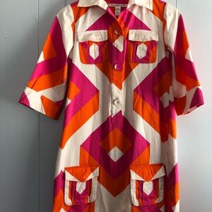 Diane Von Furstenberg Pink and Orange Dress